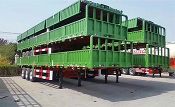 bulk cargo flatbed cargo drop deck semi trailer with side panels