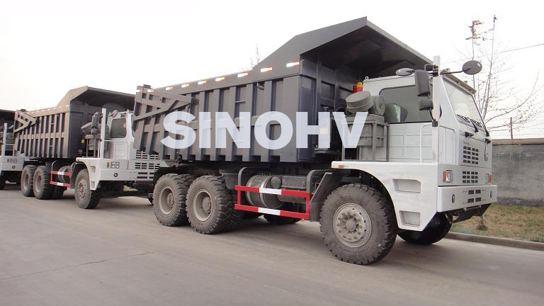 Heavy load mining truck mine load dump truck HOWO 70ons tipper truck for mining