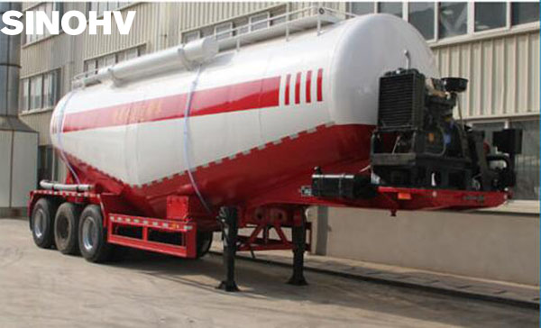 Customed 3 Axle 30m3-70m3 cement transport vehicle