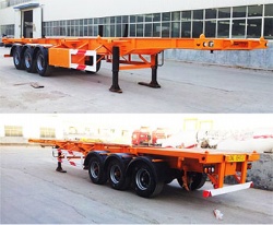china heavy truck 3 axle container chassis semi trailer for sale