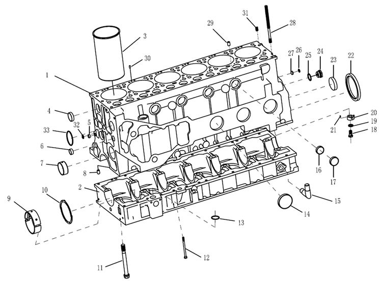 HOWO ENGINE PARTS CATALOGUE CYLINDER BLOCK